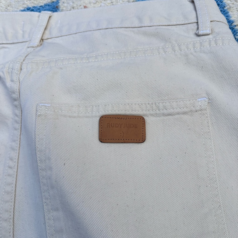 Rudy Jude Cream Two-Tone Patch front Jeans - Picture 4 of 6
